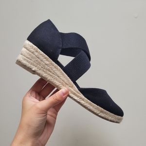 LifeStride Black Wedge Sandal Women's US